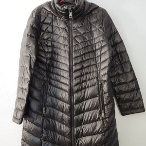 Calvin Klein Womens Long Packable Down Puff Coat
